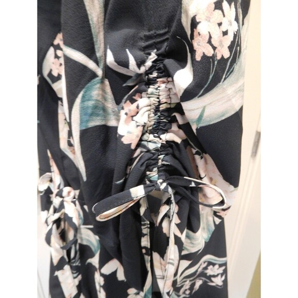 Darling CITY CHIC "Fresh Fields" Side Tie Ruched Sleeves Wrap Top Size M/18 - Picture 8 of 11